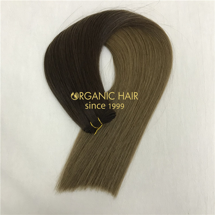 Wholesale human Slavic hand tied wefts  hair extensions pros X384